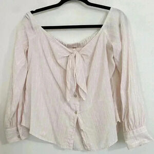 Women’s Free People Hello There Beautiful Off The Shoulder Blouse Top Size S